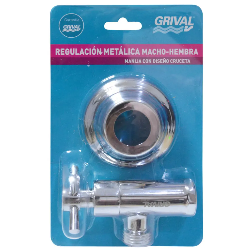 LINEA GRIVAL LLAVE REGULACION METALICA CRUCETA MACHO-HEMBRA (797343331) (PAQ X 3)