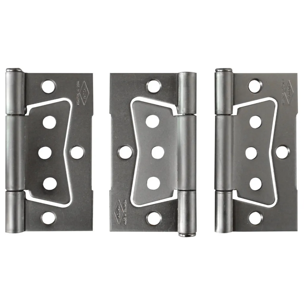 BISAGRA OMEGA INDUMA 3" NIQUEL SATIN (CARPINTERIA) (PRECIO X 12 PRS) TRIO (T1306-151)(T1107-0046)