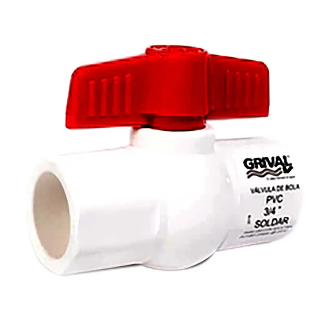 LINEA GRIVAL LLAVE BOLA PVC LISA 3/4 (797513331) (PAQ X 6)