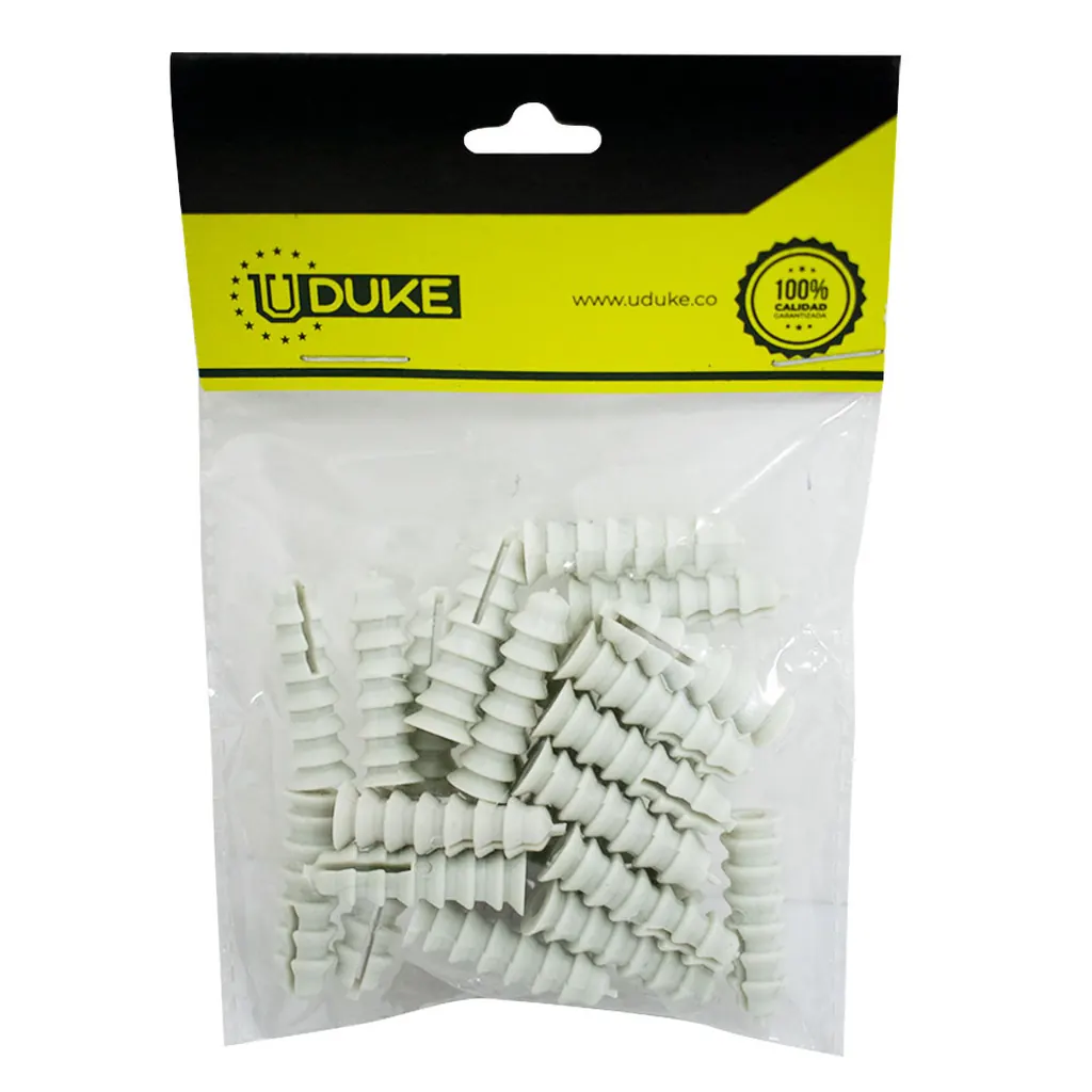 CHAZO 1/4 PLASTICO ESTRIADO PQT X 40 UDUKE