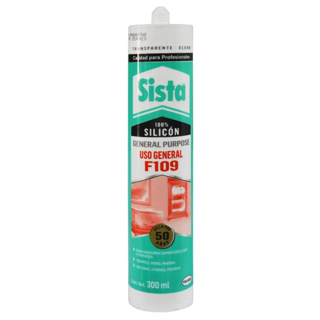 SILICONA TUBO SISTA USO GENERAL TRASPARENTE 300 ML(SL500) (FT109) (P/PECERA1857718)