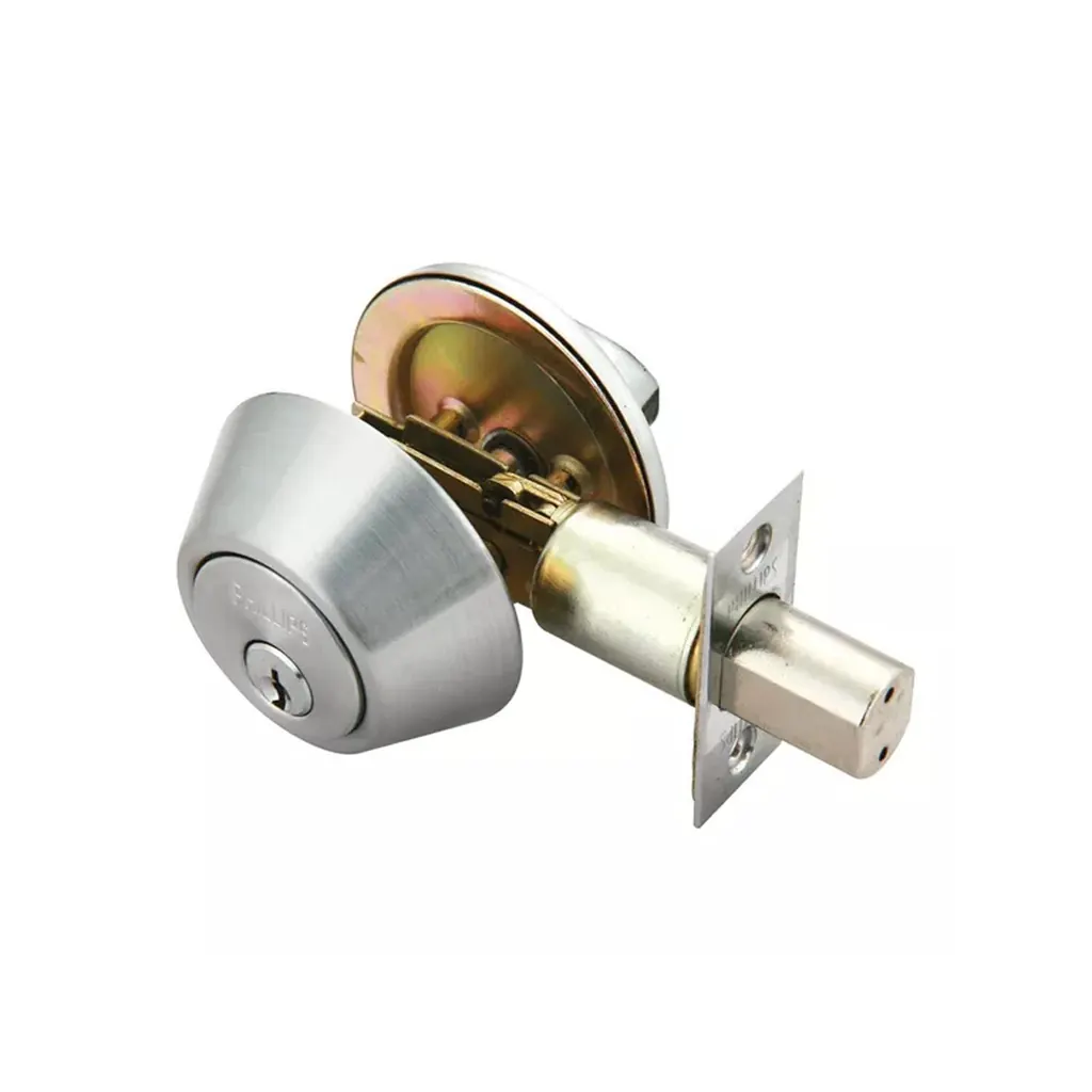 CHAPA CERROJO SEGURIDAD PHILLIPS CROMADA OSLO LLAVE MARIPOSA (SKU0006755)