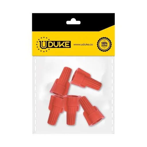CONECTOR HX PARA CABLE DE COBRE ROJO PQT X 5 UDUKE