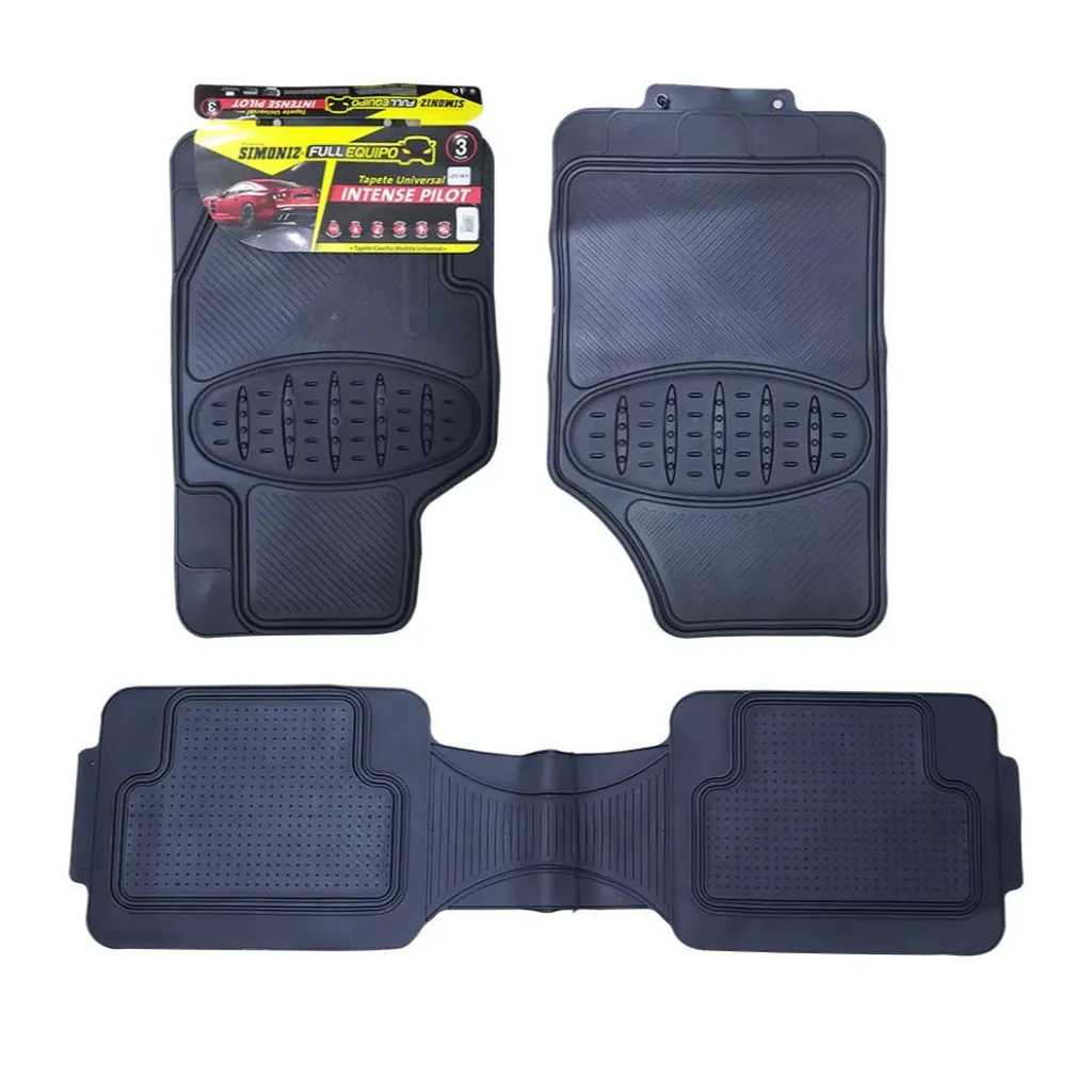 TAPETE PARA AUTO PVC UNIVERSAL TKC T/PESADO X3 NEGRO (203688)