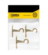 ACCESORIO CORTINERO SOPORTE MURO DORADO DE 1 PAQ X 3 UDUKE