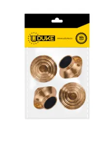 ACCESORIO CORTINERO TERMIINAL DORADO ESCALERA 3/4 PAQ X 4 UDUKE