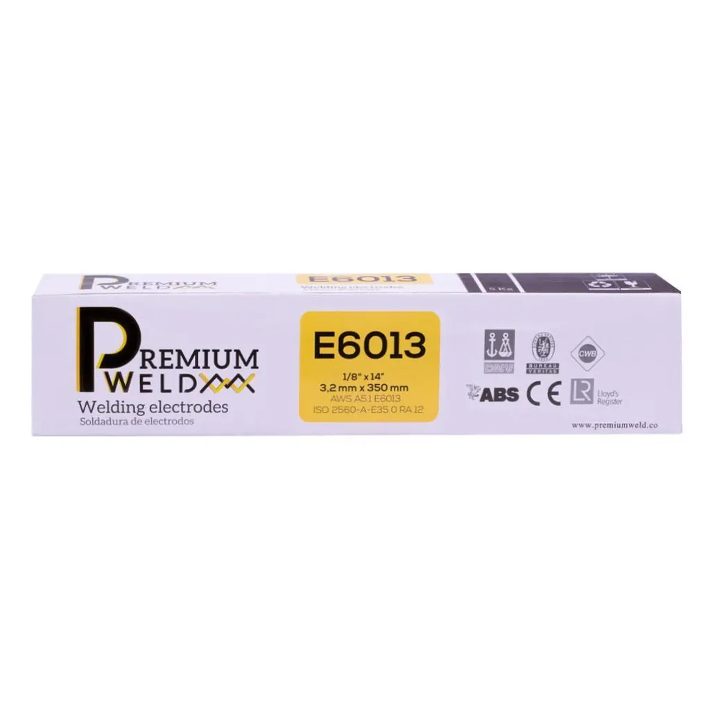 SOLDADURA DE ELECTRODO 6013 - 1/8 ROJA PREMIUM WELD (CAJA X 5 KLS)