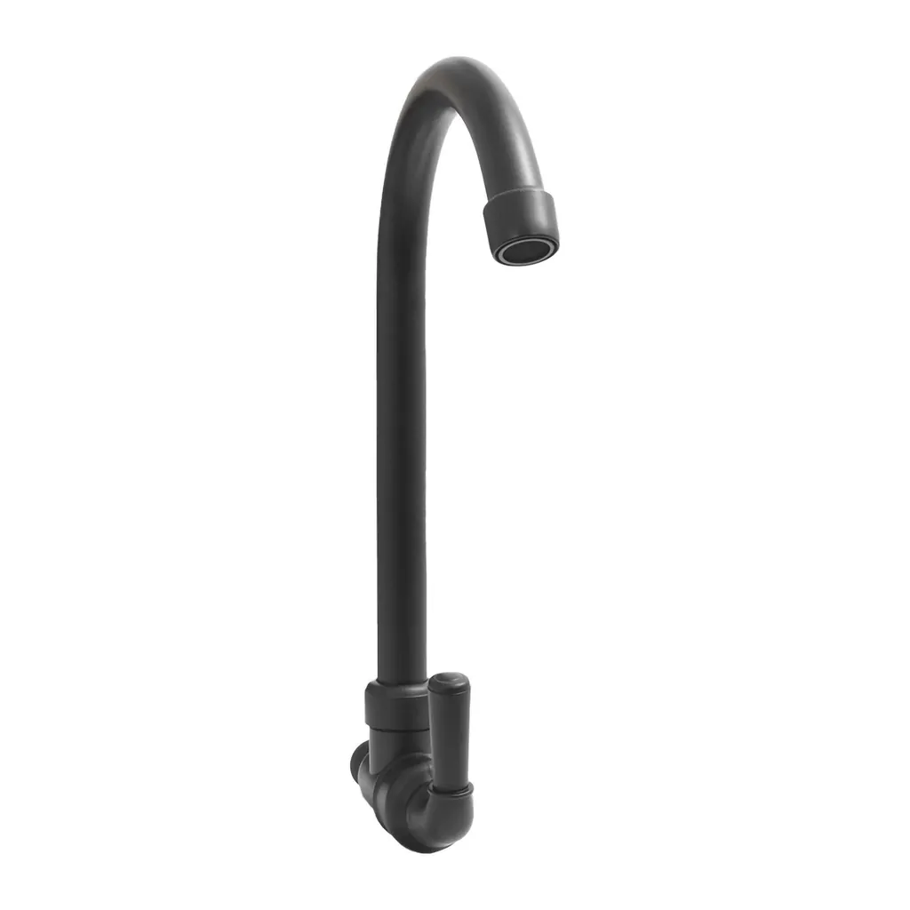 LLAVE CUELLO GANSO P/ALETA PARED NEGRO MATE UDUKE (HT1561)