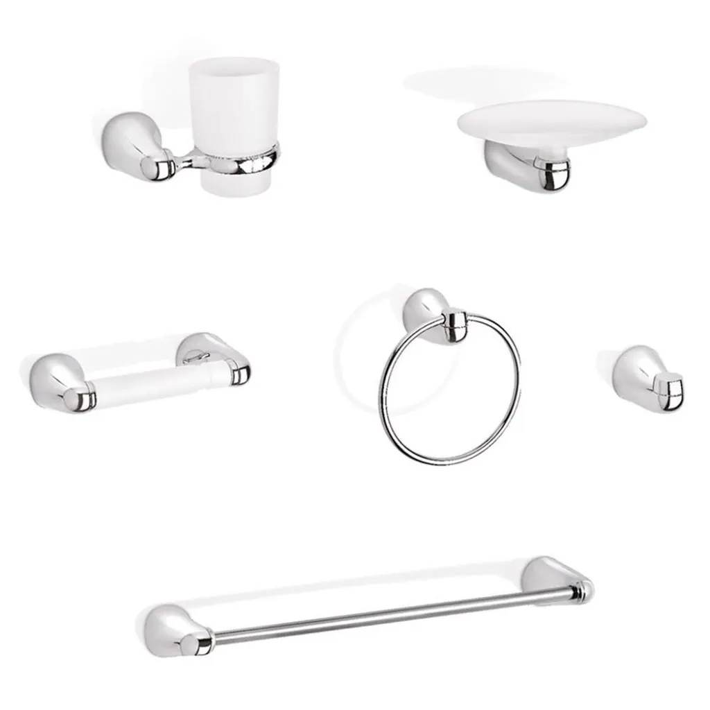 LINEA GRIVAL KIT ACCESORIOS PARA BANO X 6 PIEZAS ALUVIA (AV6000001)