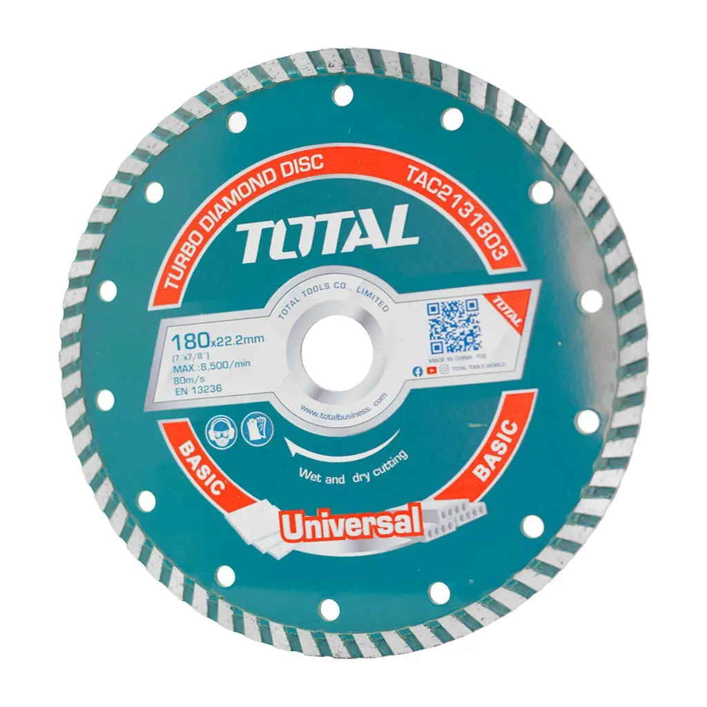 DISCO DE CORTE DIAMANTADO TURBO 7 180MM TOTAL (TAC2131803)