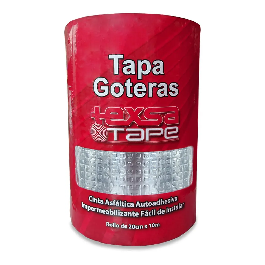 CINTA ASFALTICA TAPAGOTERAS 20 CM X 10 M ALUMINIO TEXSA TAPE