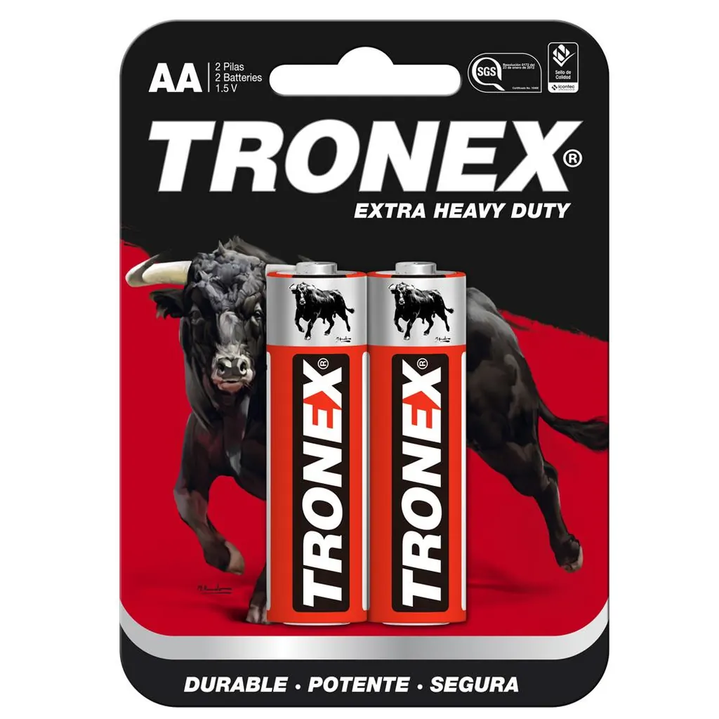 PILA MANGANESO TRONEX EHD AA BLISTER X2