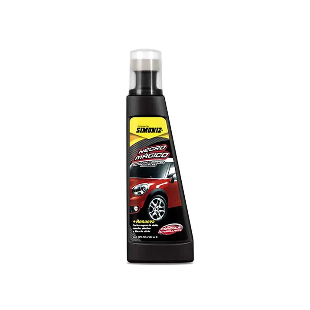 RENOVADOR PARTES NEGRAS DE VINILO-CAUCHO-PLASTICO-FIBRA VIDRIO SIMONIZ 250ML (NEGRO MAGICO) (103301)