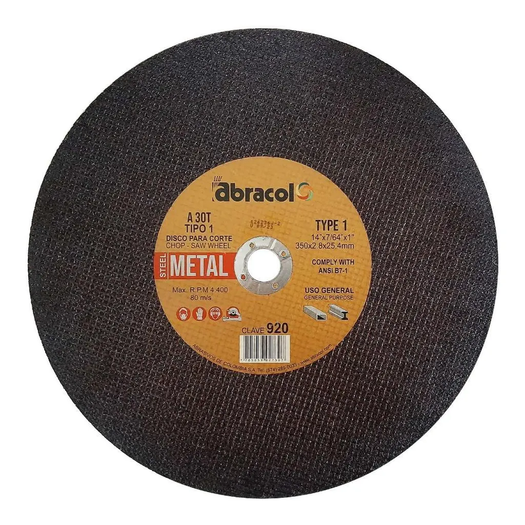 DISCO ABRACOL C/M 14 USO GENERAL (DT1 350X2.8X25.4MM) (CLAVE 920) (ABDIA0030146)