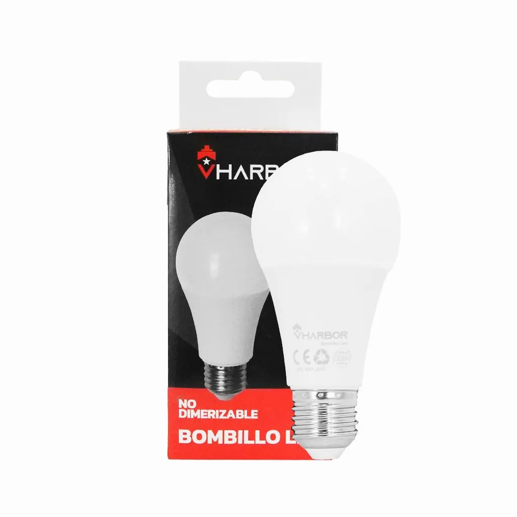 BOMBILLO LED 12W VHARBOR LUZ DIA E27 MULTIVOLTAGE (6500K)(A60)(HT2234)
