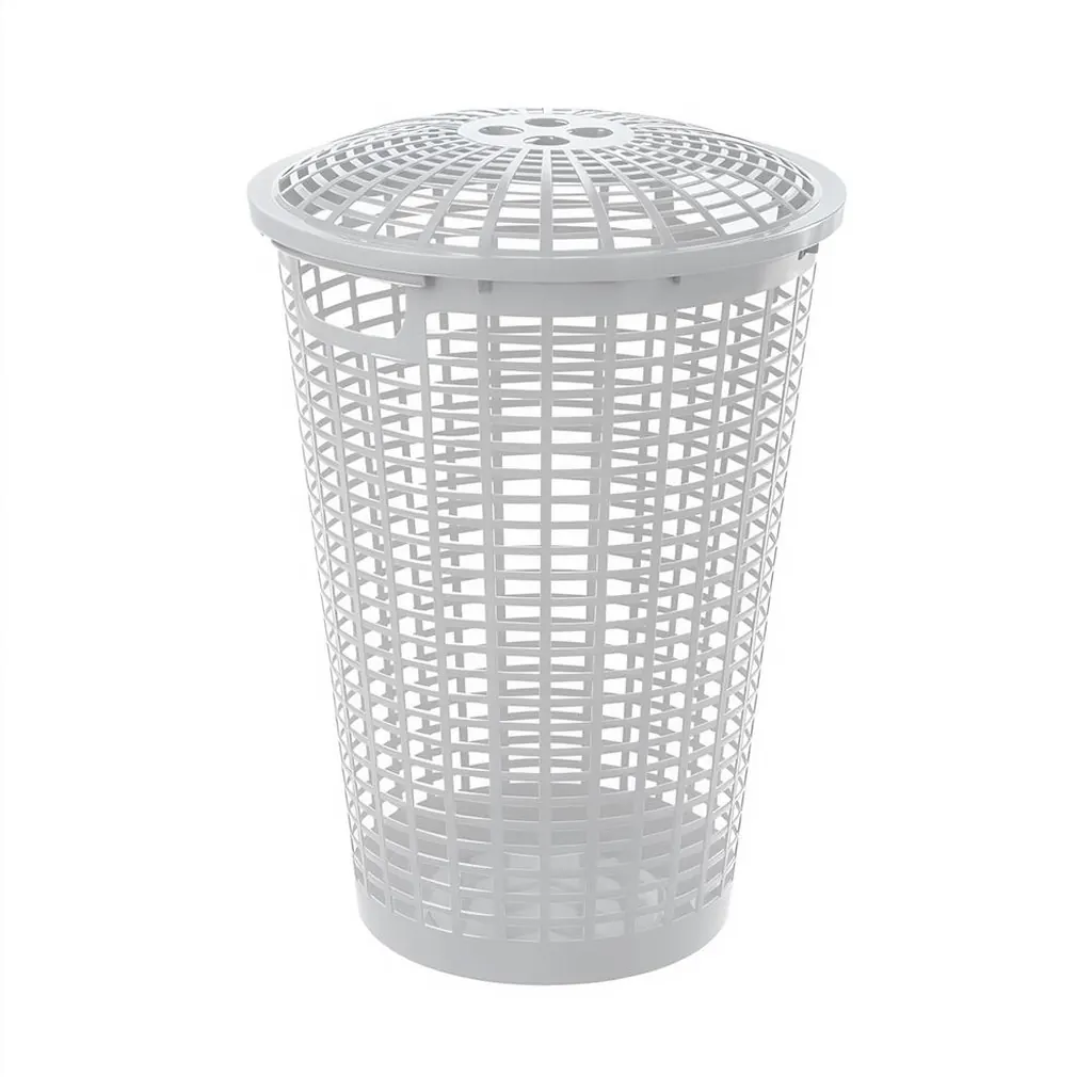 CESTA REDONDA CON MANIJA BLANCO RIMAX