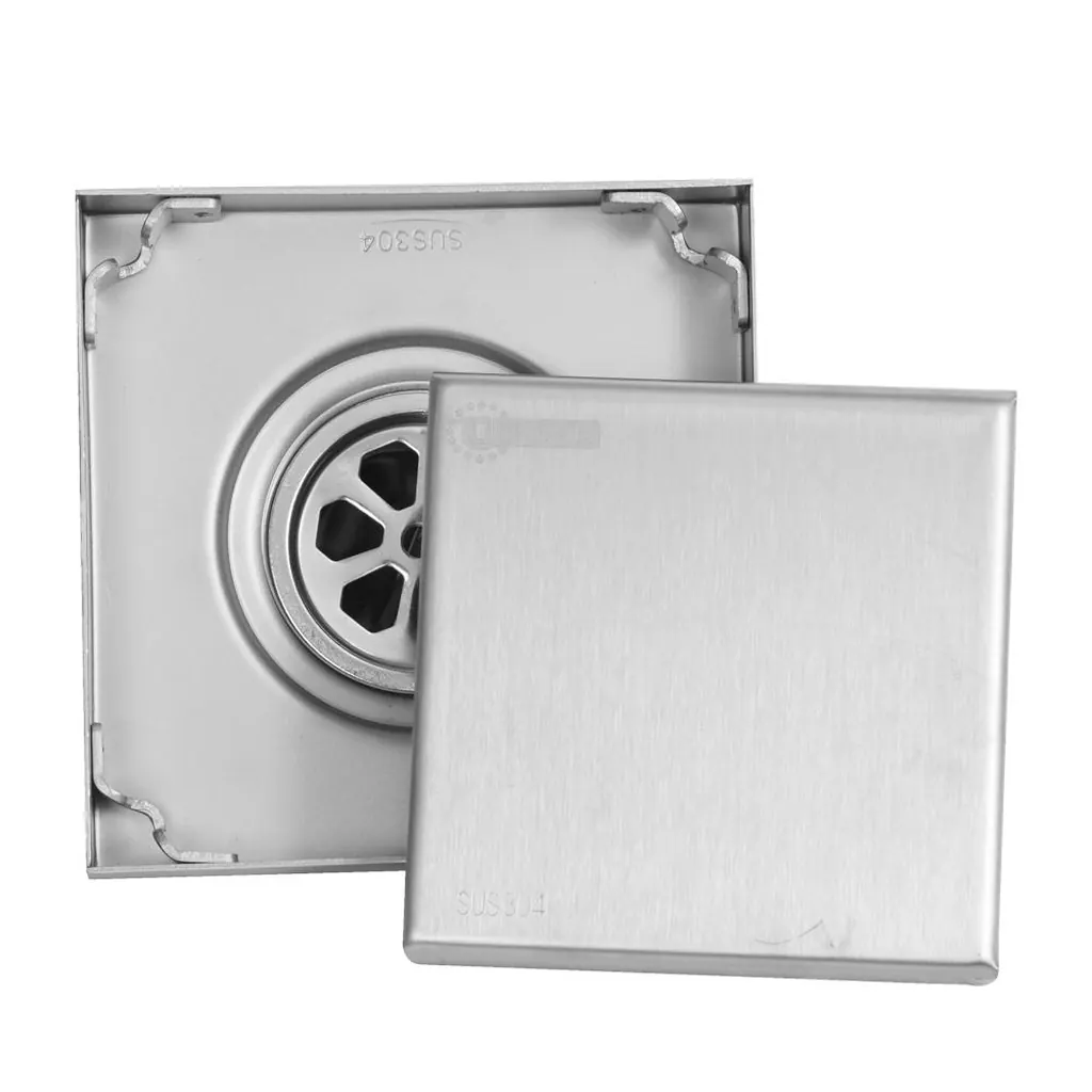 REJILLA SIFON PISO INVISIBLE ACERO INOXIDABLE 10X10 UDUKE (HT1582)