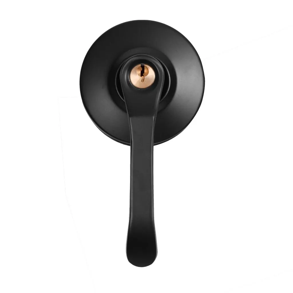 CHAPA MANIJA ALCOBA NEGRA ACERO INOXIDABLE UDUKE (HT1629)