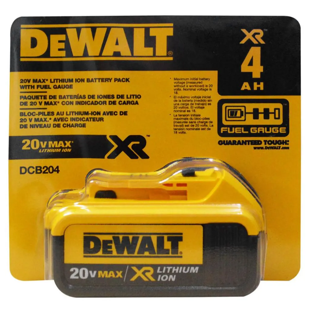 BATERIA DEWALT DE ION DE LITIO 20V 4AH (DCB204)