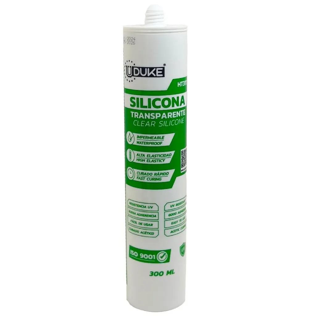 SILICONA TUBO TRANSPARENTE 300ML UDUKE (HT3111)