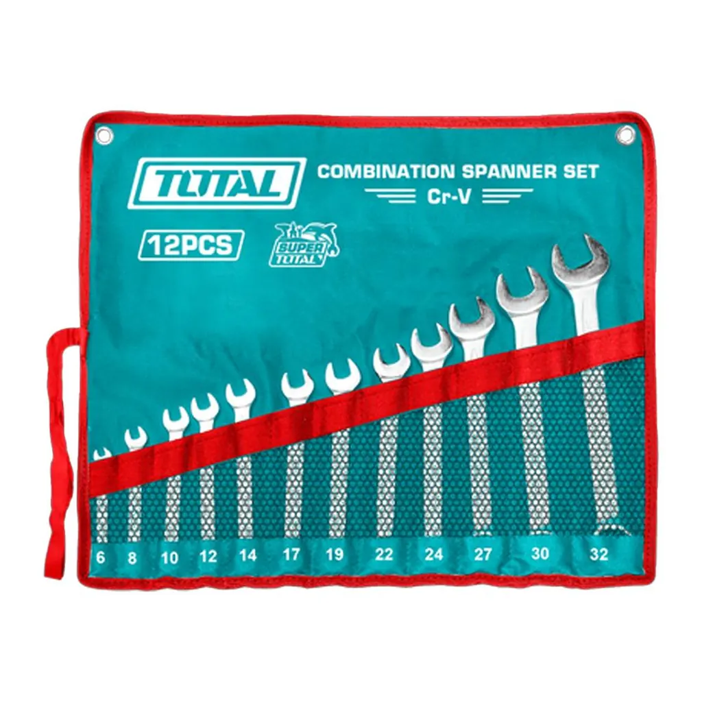 LLAVE MIXTA JUEGO X 12 PZS 6-32MM CRV INDUSTRIAL SUPER TOTAL (THT1022122)