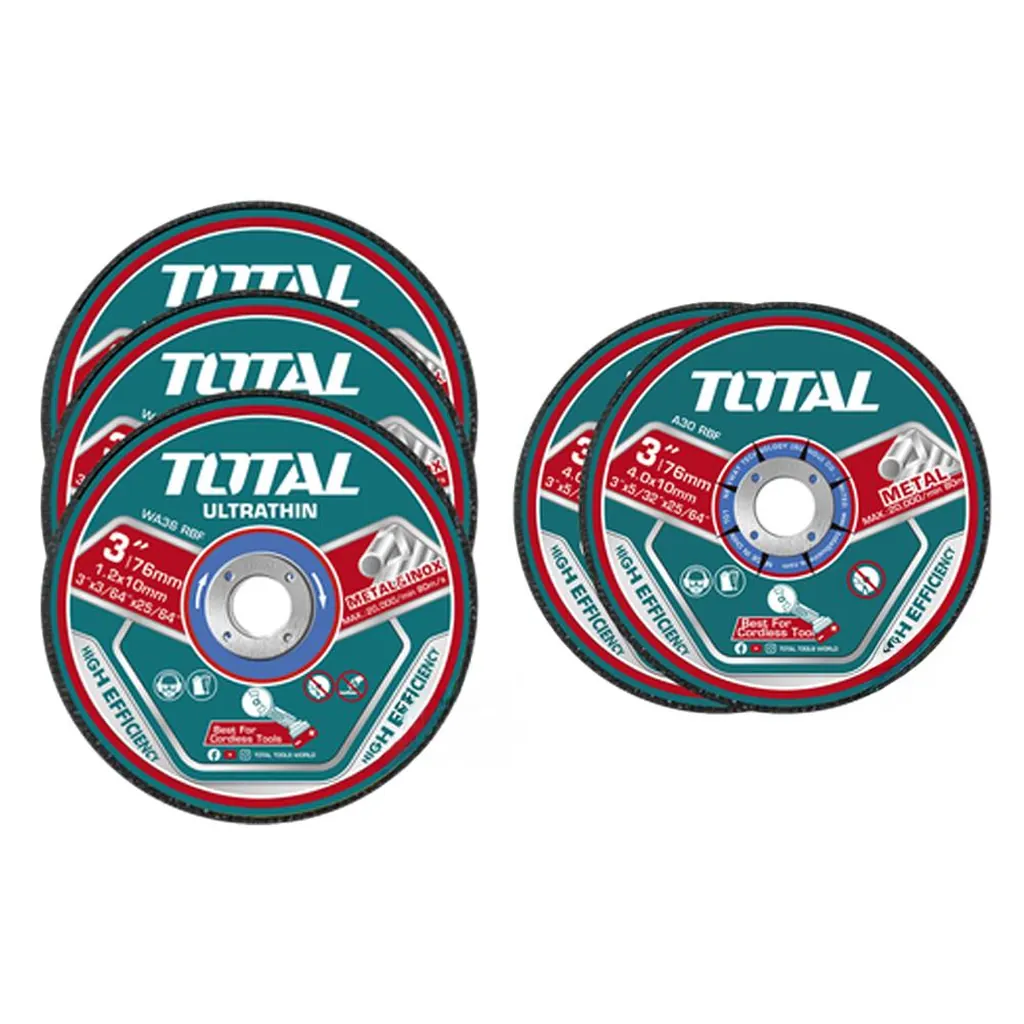 JUEGO DE DISCOS DE CORTE 3" X 5 PZS SUPER TOTAL (TAC303768)