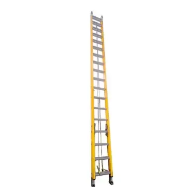 ESCALERA DE FIBRA DE VIDRIO AMARILLA EXPANDIBLE 36 PELDAÑOS 10.80 mts UDUKE (150KG)(HT3178)