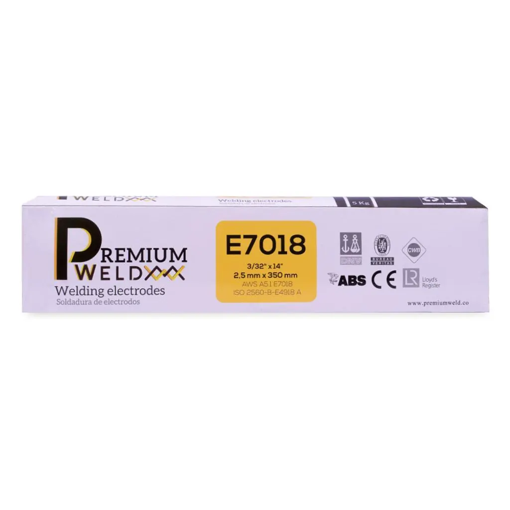 SOLDADURA DE ELECTRODO 7018 - 3/32 BLANCA PREMIUM WELD (CAJA X 5 KLS)