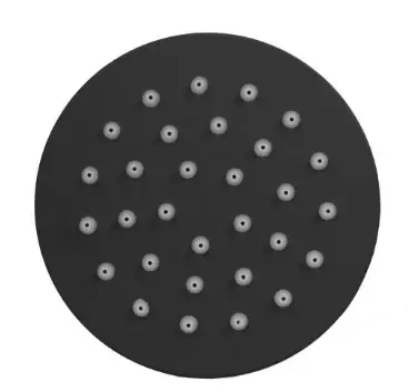 DUCHA REGADERA UDUKE NEGRA ACERO INOXIDABLE 6 REDONDA (HT1617)