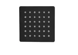 DUCHA REGADERA UDUKE NEGRA ACERO INOXIDABLE 4 CUADRADA (HT1619)