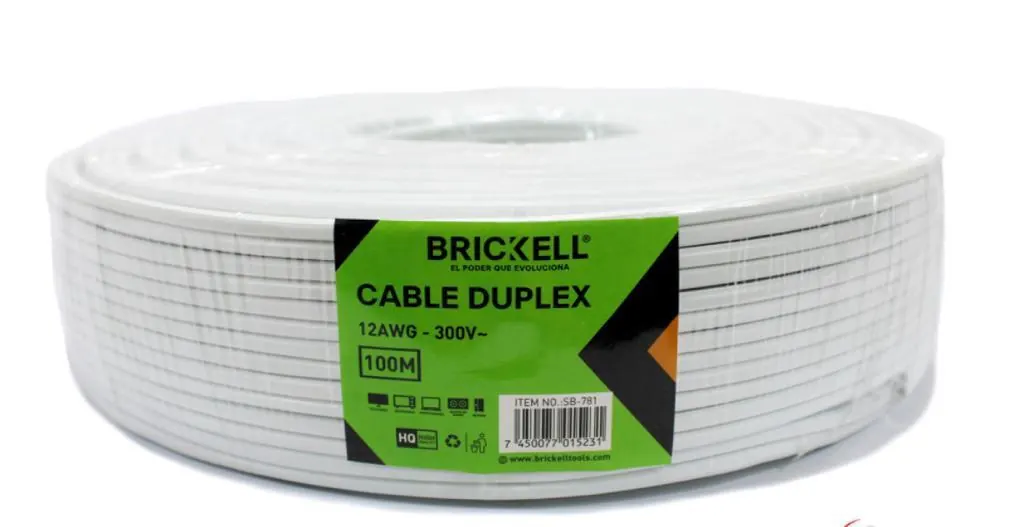 CABLE DUPLEX 2 X 12 (BK-781) (RETIE)