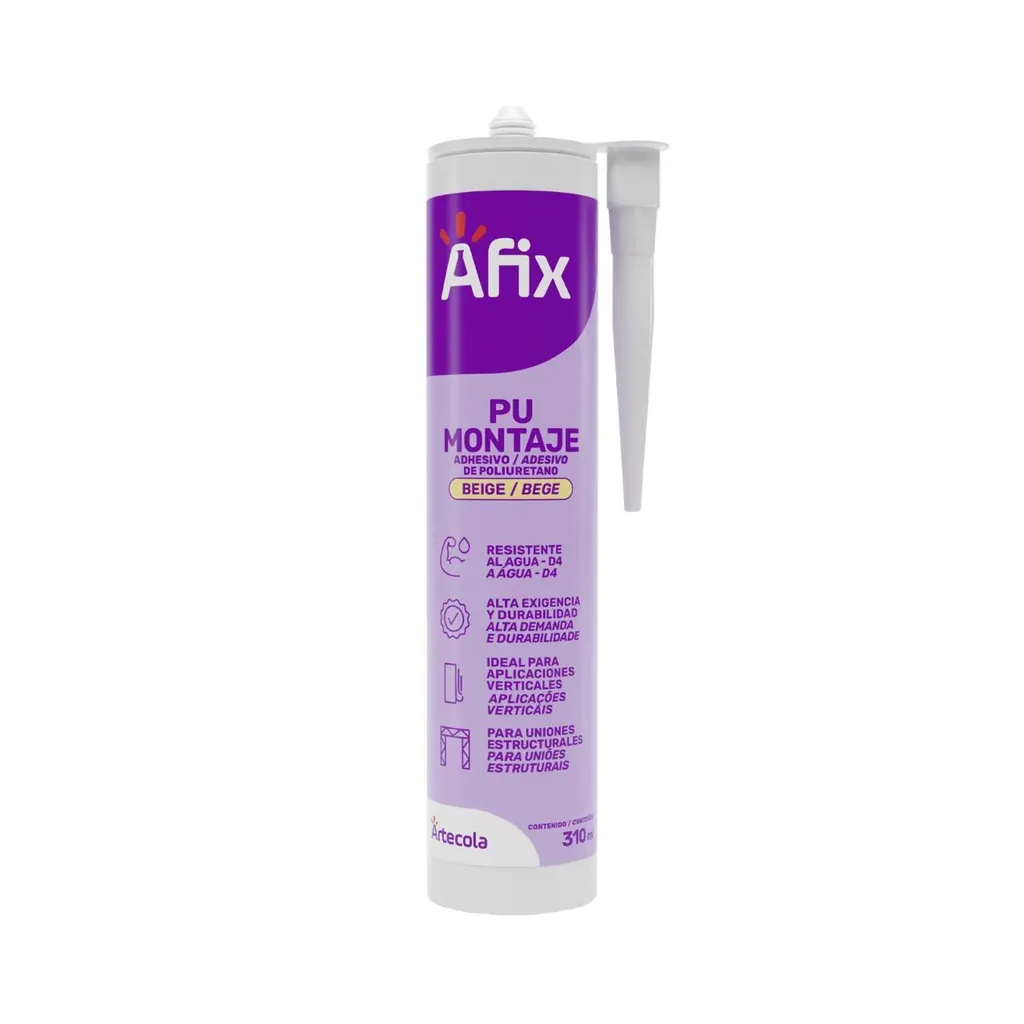 MONTAJE PU ADHESIVO DE POLIURETANO 310 ML AFIX BEIGE (0405871)