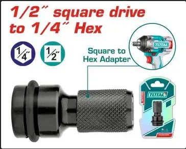 ADAPTADOR PARA LLAVE DE IMPACTO DE 1/2" A 1/4" TOTAL (TAC60501)