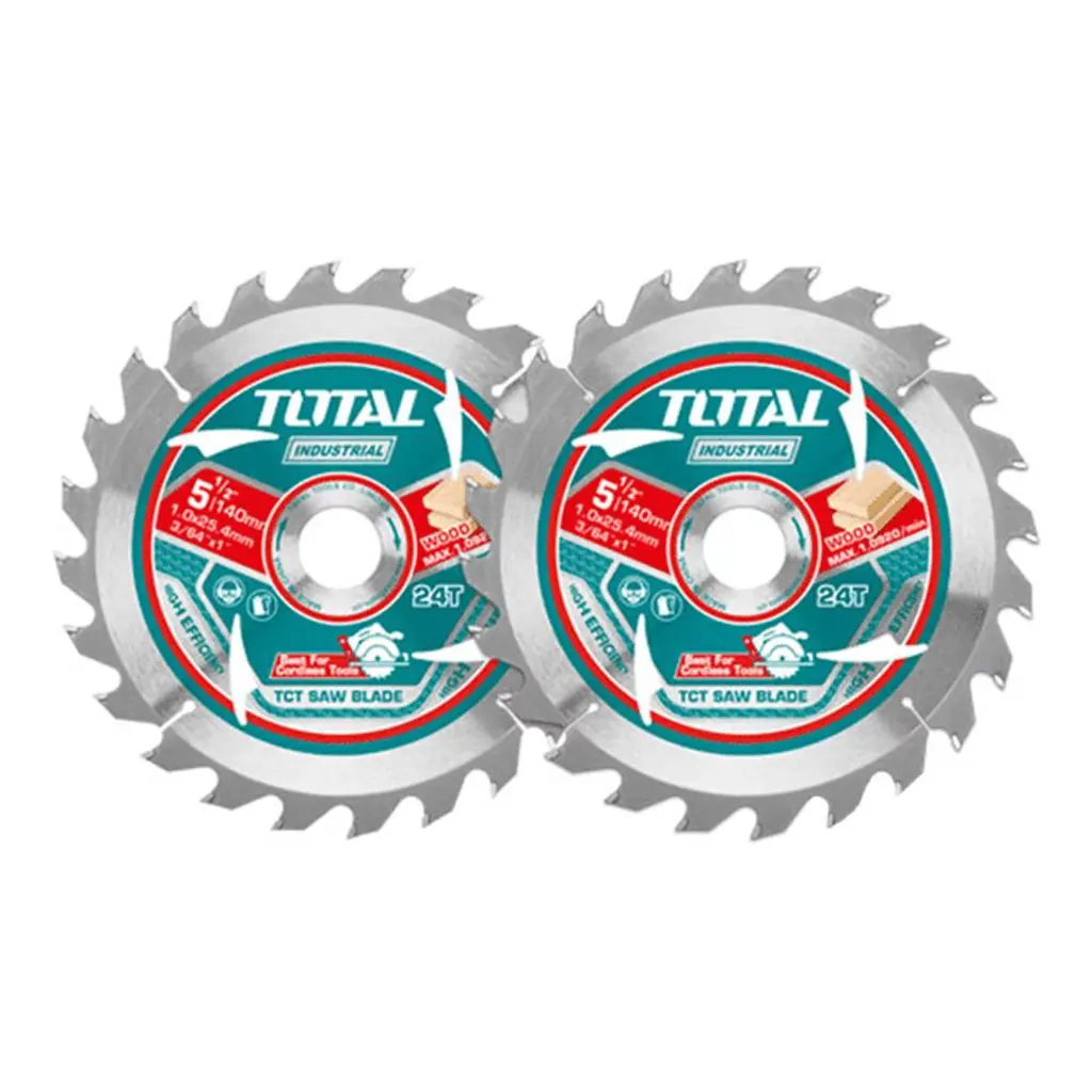 DISCO CORTE MADERA 5 1/2" JUEGO X 2 UNIDADES INDUSTRIAL SUPER TOTAL (TAC2331403)