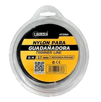 NYLON PARA GUADAÑADORA 2.7MM X 15M NEGRO UDUKE (HT3354)