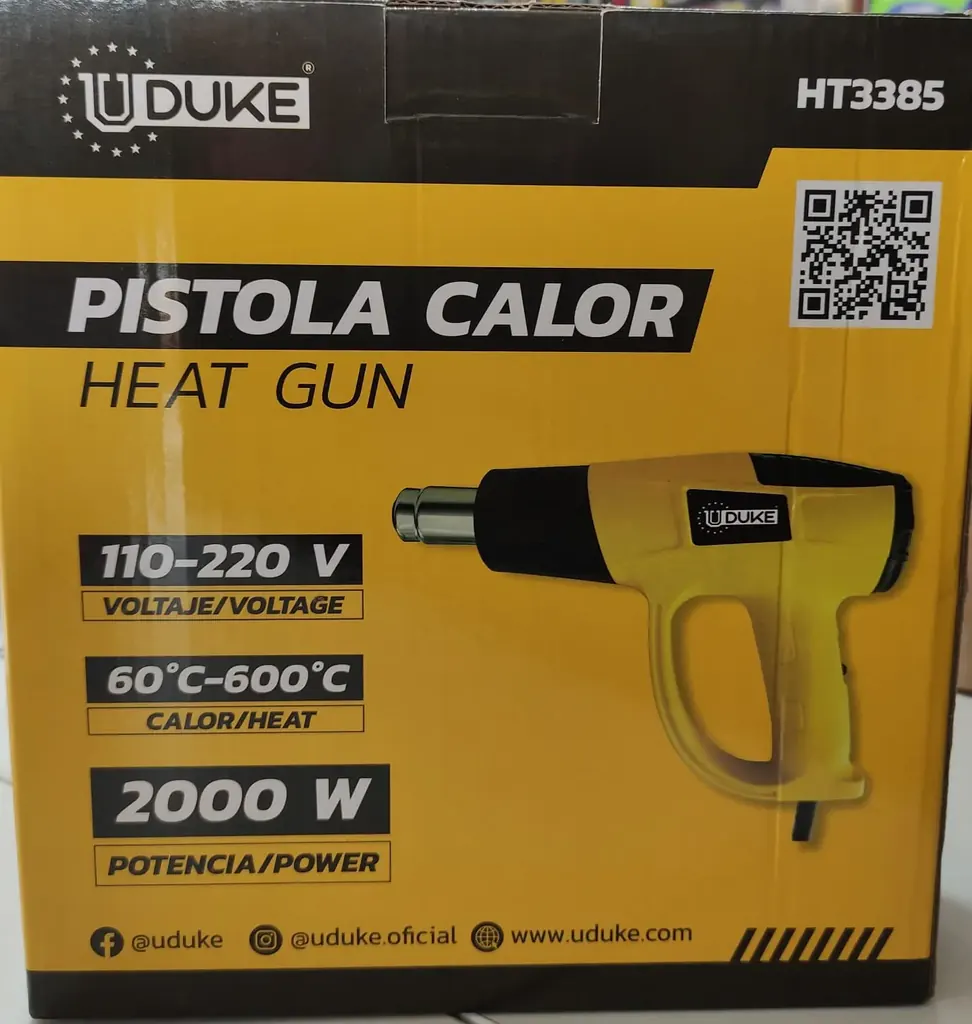 PISTOLA CALOR 110-220V-2000W TEMPERATURA AJUSTABLE UDUKE (HT3385)