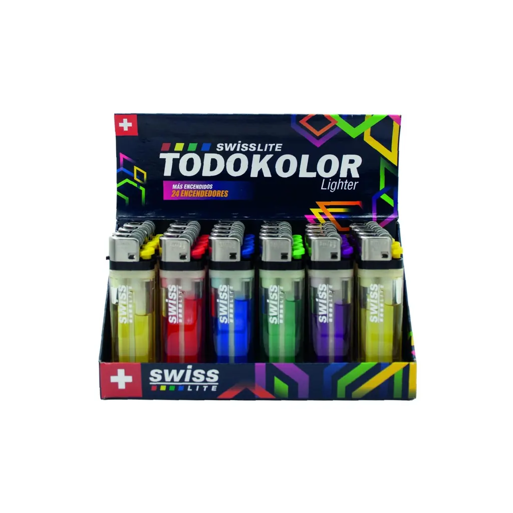 ENCENDEDOR SWISSLITE REGULAR TODOKOLOR RASTRILLO (SLSSTK) (CANDELA)