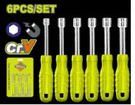 DESTORNILADOR PUNTA HEXAGONAL JUEGO X 6PZS DYLLU (DTSS24T6)