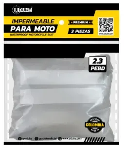 IMPERMEABLE PARA MOTO PLASTICO COMPLETO REFLECTIVO PRO-PREMIUM TALLA L (IPL)
