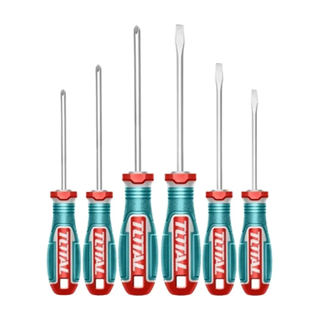 JUEGO DESTORNILLADORES X 6PZS (+)(-) + DESTORNILLADOR CON PUNTAS INTERCAMBIALES (20 PUNTAS) INDUSTRIAL SUPER TOTAL(TKSDS2726)