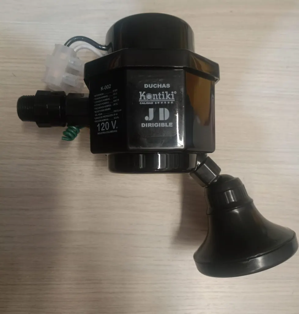 DUCHA ELECTRICA KONTIKI NEGRA DIRIGIBLE 110V (K-002N)