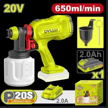 PISTOLA PINTAR INALAMBRICA 800ML 20V DYLLU (UDTSU30664)