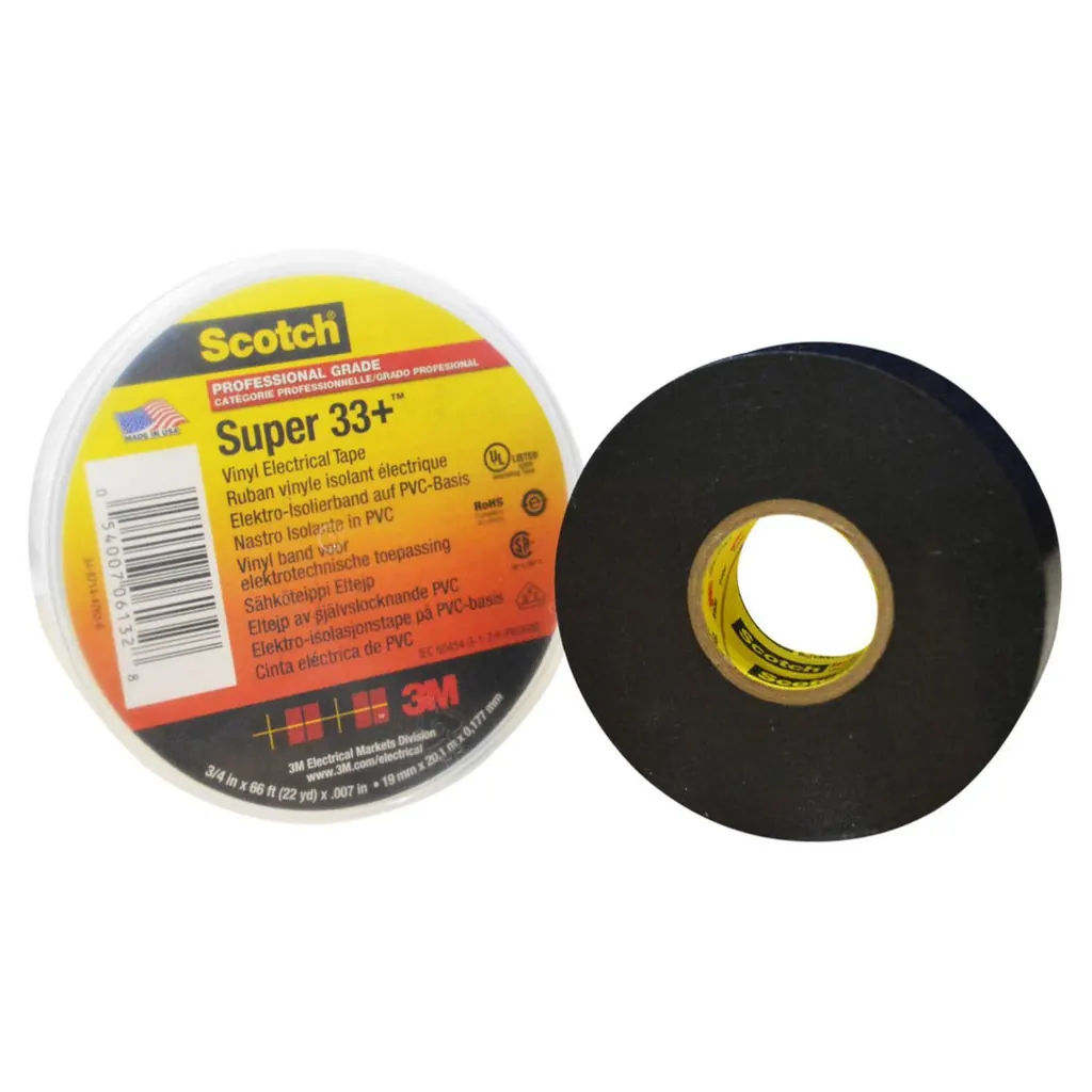 CINTA AISLANTE 3M SCOTCH SUPER 33 GRANDE 19 MTS + CINTA AUTOFUNDENTE 23 X 2MTS GRATIS (LE000012571)