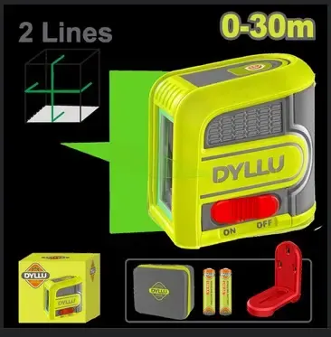 NIVEL LÁSER 0-30M LUZ VERDE DYLLU (DTLE2M03)