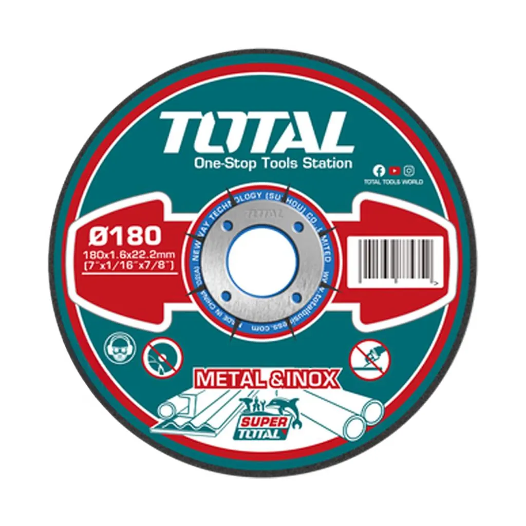 DISCO CORTE METAL/ACERO INOXIDABLE 7" SUPER TOTAL (TAC2161802)