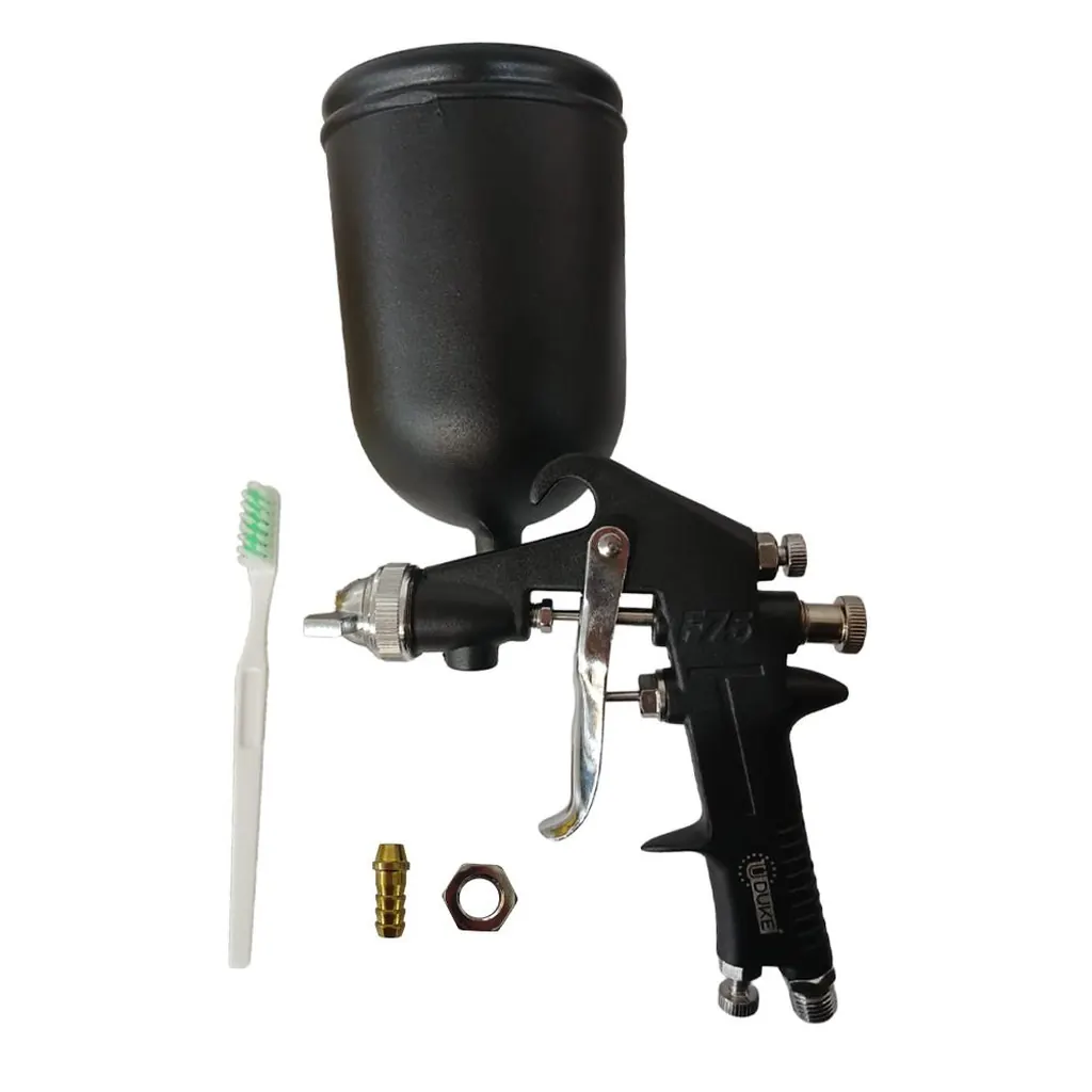 AEROGRAFO UDUKE PROFESIONAL VASO DE 600 CC PISTOLA F75G NEGRA (HT4083)