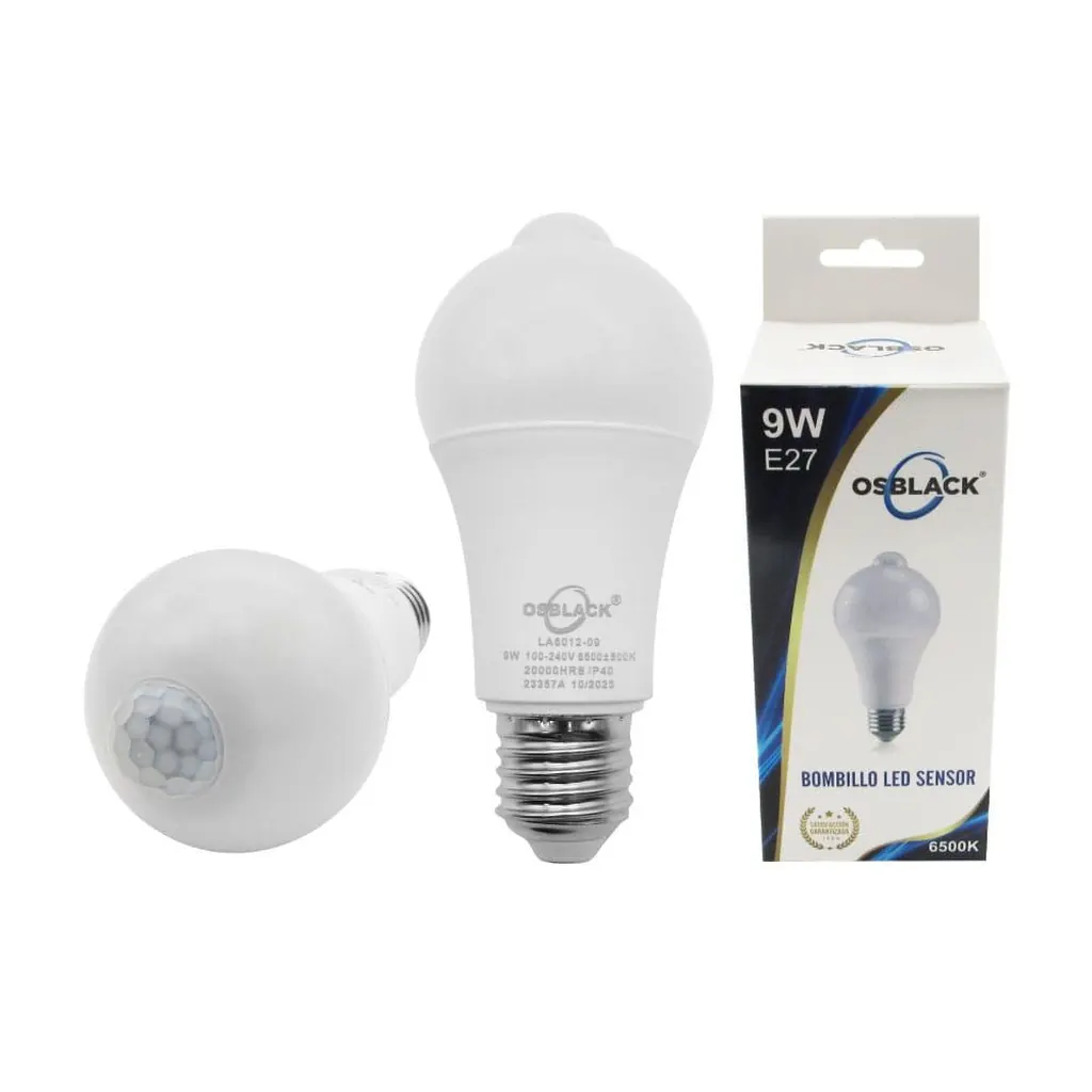 BOMBILLO LED 9W CON SENSOR DE MOVIMIENTO (LA6012-09)