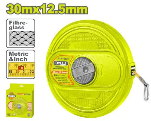 DECAMETRO 30MTS FIBRA DE VIDRIO DYLLU (DTMT2530)
