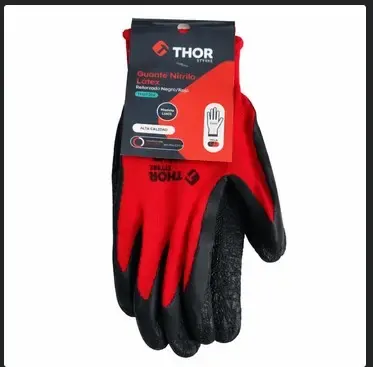 GUANTE NITRILO REFORZADO IMPERMEABLE TALLA 9-L (NORMA ANSI)