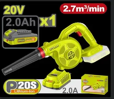 SOPLADORA INALAMBRICA 20V INCLUYE 1 BATERIA 2.0AH Y CARGADOR DYLLU (UDTBLP5521)